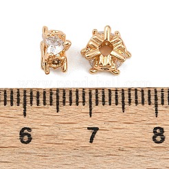 Brass Micro Pave Cubic Zirconia Beads&nbsp;KK-K407-40G