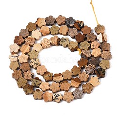 Natural Picture Jasper Beads Strands&nbsp;G-N257-24A-08