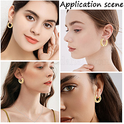 5 Pairs 5 Style Brass Micro Pave Clear Cubic Zirconia Hoop Earrings&nbsp;EJEW-BBC0002-01