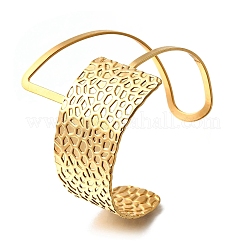 Exaggerated 304 Stainless Steel Cuff Bangles for Women&nbsp;BJEW-V005-02G