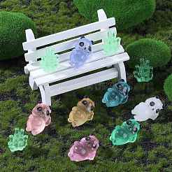 32Pcs 8 Styles Luminous Resin Panda Ornaments&nbsp;DJEW-SZ0001-18