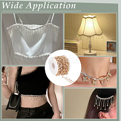 4M Flat Round Brass Rhinestone Chains&nbsp;DIY-PH0030-94