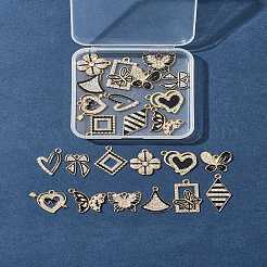 24Pcs 12 Styles Alloy Enamel Pendants&nbsp;ALRI-FS0001-05