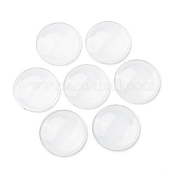 Transparent Glass Cabochons&nbsp;X-GGLA-R026-35mm