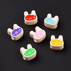 Rubberized Style Acrylic European Beads&nbsp;SACR-E009-21
