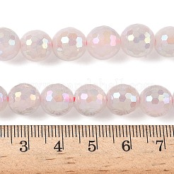 Electroplated Natural Rose Quartz Beads Strands&nbsp;G-Z038-A03-03AB-01