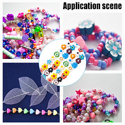 2 Strands Handmade Millefiori Glass Bead&nbsp;LAMP-GO0001-16