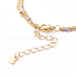 304 Stainless Steel Enamel Multi-strand Bracelets&nbsp;BJEW-JB06153