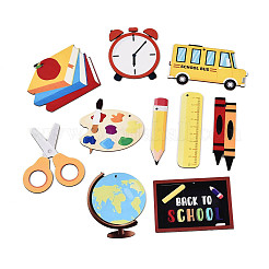 20Pcs Back to School UV Single Face Printed Wood School Supplies Pendant Decorations&nbsp;WOOD-N020-03