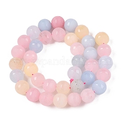 Frosted Natural White Jade Beads Strands&nbsp;G-T138-10mm-209A