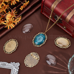 10OPcs Vintage Tibetan Alloy Brooch Cabochon Bezel Settings&nbsp;FIND-PH0027-80