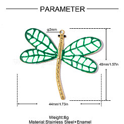 304 Stainless Steel Enamel Pendants&nbsp;STAS-OY019-22G