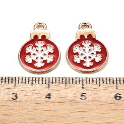 Christmas Alloy Enamel Pendants&nbsp;X-ENAM-D047-17G-03