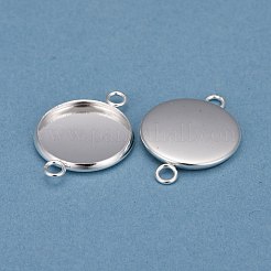 201 Stainless Steel Cabochon Connector Settings&nbsp;STAS-F191-15S-F