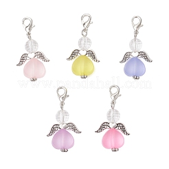 Heart Angel Acrylic Pendant Decorations&nbsp;HJEW-JM03566-02