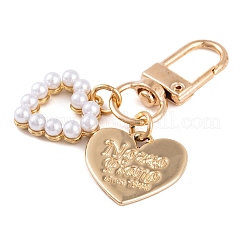 Cute ABS Plastic Imitation Pearl Pendant Decoration&nbsp;HJEW-L028-02G-01