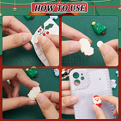 30Pcs 15 Styles Christmas Theme Opaque Resin Cabochons&nbsp;CRES-BC0001-08