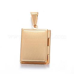 Ion Plating(IP) 316 Surgical Stainless Steel Locket Pendants&nbsp;STAS-N0016-06G