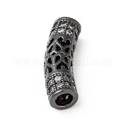 Brass Micro Pave Cubic Zirconia Beads&nbsp;ZIRC-F001-66