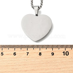 304 Stainless Steel Blank Pendant Necklaces&nbsp;NJEW-P329-04B-P