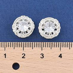 Rack Plating Brass Micro Pave Cubic Zirconia Beads&nbsp;KK-F879-10S