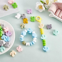 24Pcs 12 Colors Cactus Silicone Beads&nbsp;JX324A-01
