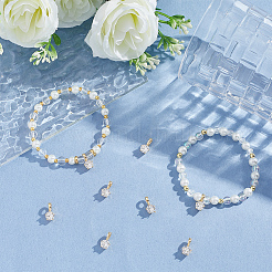 8Pcs Brass Micro Pave Cubic Zirconia Charms&nbsp;KK-BBC0021-32