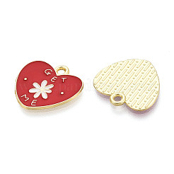 Valentine's Day Alloy Enamel Pendants&nbsp;ENAM-T023-22A