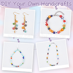 5 Strands Handmade Millefiori Glass Bead Strands&nbsp;LAMP-DR0001-04A