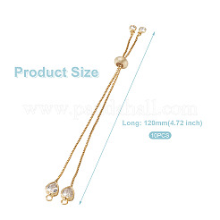 Rack Plating Adjustable Brass Slider Bracelets&nbsp;YS-TAC0001-13G