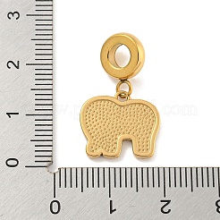 Ion Plating(IP) 304 Stainless Steel Enamel European Dangle Charms&nbsp;STAS-U005-44G-01