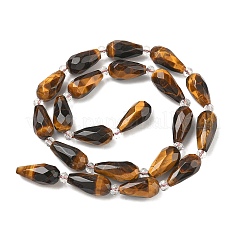 Natural Tiger Eye Beads Strands&nbsp;G-G453-F05-8x16mm
