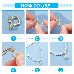 6Pcs 3 Styles Brass Micro Pave Clear Cubic Zirconia Twister Clasps&nbsp;ZIRC-DR0001-02