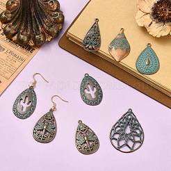 30Pcs 6 Styles Tibetan Styles Alloy Pendants&nbsp;FIND-CJ0005-91