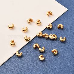 Brass Crimp Beads Covers&nbsp;KK-F824-036A-G