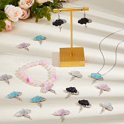 16Pcs 4 Colors Alloy Rhinestone Pendants&nbsp;RB-FH0001-12
