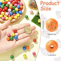 Engraving Wood Beads&nbsp;WOOD-CJZ0001-02