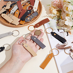 64Pcs 16 Colors PU Leather Keychain&nbsp;KEYC-PH0002-07