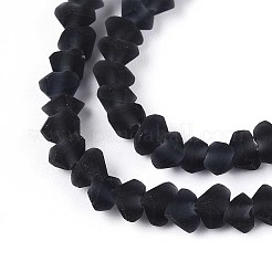 Frosted Transparent Glass Beads Strands&nbsp;LS-GLAA-N016-4mm-30