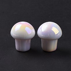 UV Plating Rainbow Iridescent Opaque Acrylic Beads&nbsp;OACR-C010-07F