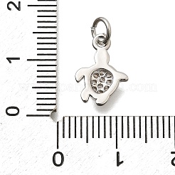Brass Micro Pave Cubic Zirconia Pendants&nbsp;KK-Z093-15P