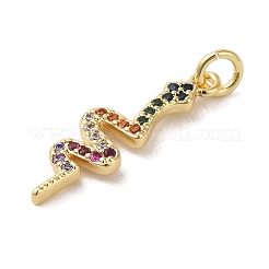 Brass Micro Pave Cubic Zirconia Pendants&nbsp;KK-R162-034D-G