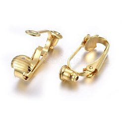 304 Stainless Steel Clip-on Earring Converters Findings&nbsp;STAS-O110-20G