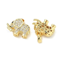 Brass Micro Pave Clear Cubic Zirconia Pendants&nbsp;KK-H254-11G