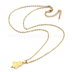 304 Stainless Steel Heart Cupid Pendant Necklaces for Women&nbsp;NJEW-A012-01G
