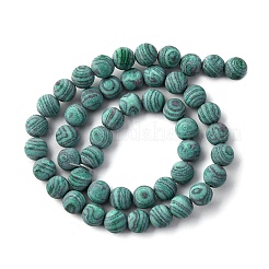 Synthetic Malachite Beads Strands&nbsp;G-F668-19-8mm