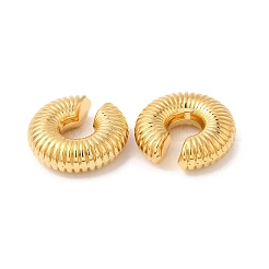 Rack Plating Brass Textured Round Cuff Earrings&nbsp;EJEW-R150-02G