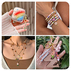 40Pcs 10 Styles Alloy Enamel Pendants&nbsp;ENAM-TA0004-05