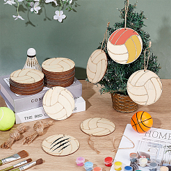 50 Bags Unfinished Wood Pendants&nbsp;AJEW-OC0005-82B
