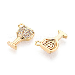 Brass Micro Pave Cubic Zirconia Charms&nbsp;KK-N263-67G